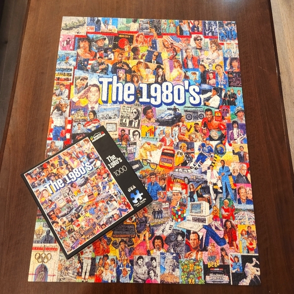 White Mountain 1980's Collage Puzzle COMPLETE - Picture 1 of 10